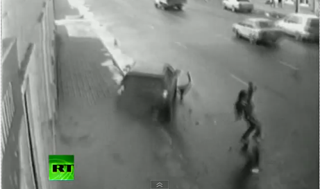 Video of the Week: Man Narrowly Avoids Being Hit by Car